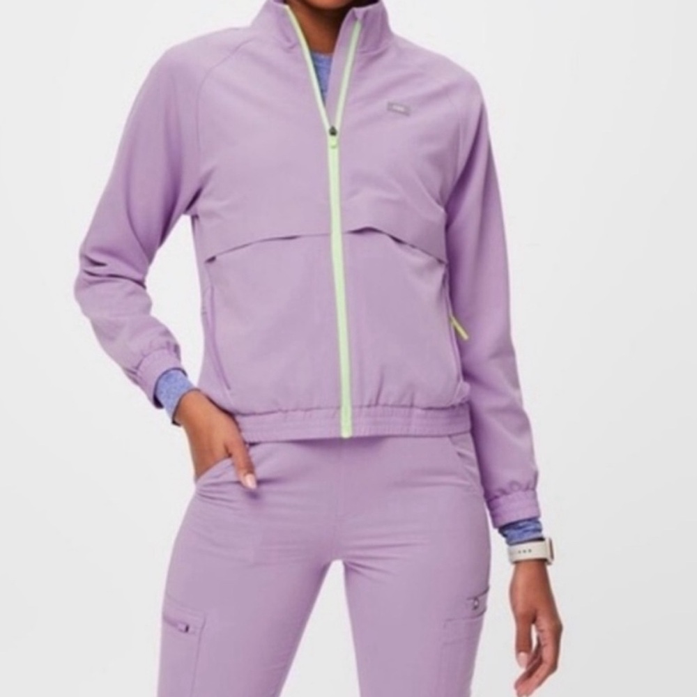 Figs Lavender Dew Scrub Jacket